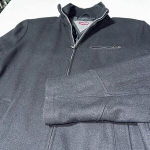 Vintage Levi's Chore Jacket Men's Large Wool Quilted Field Coat Barn Utility Blk